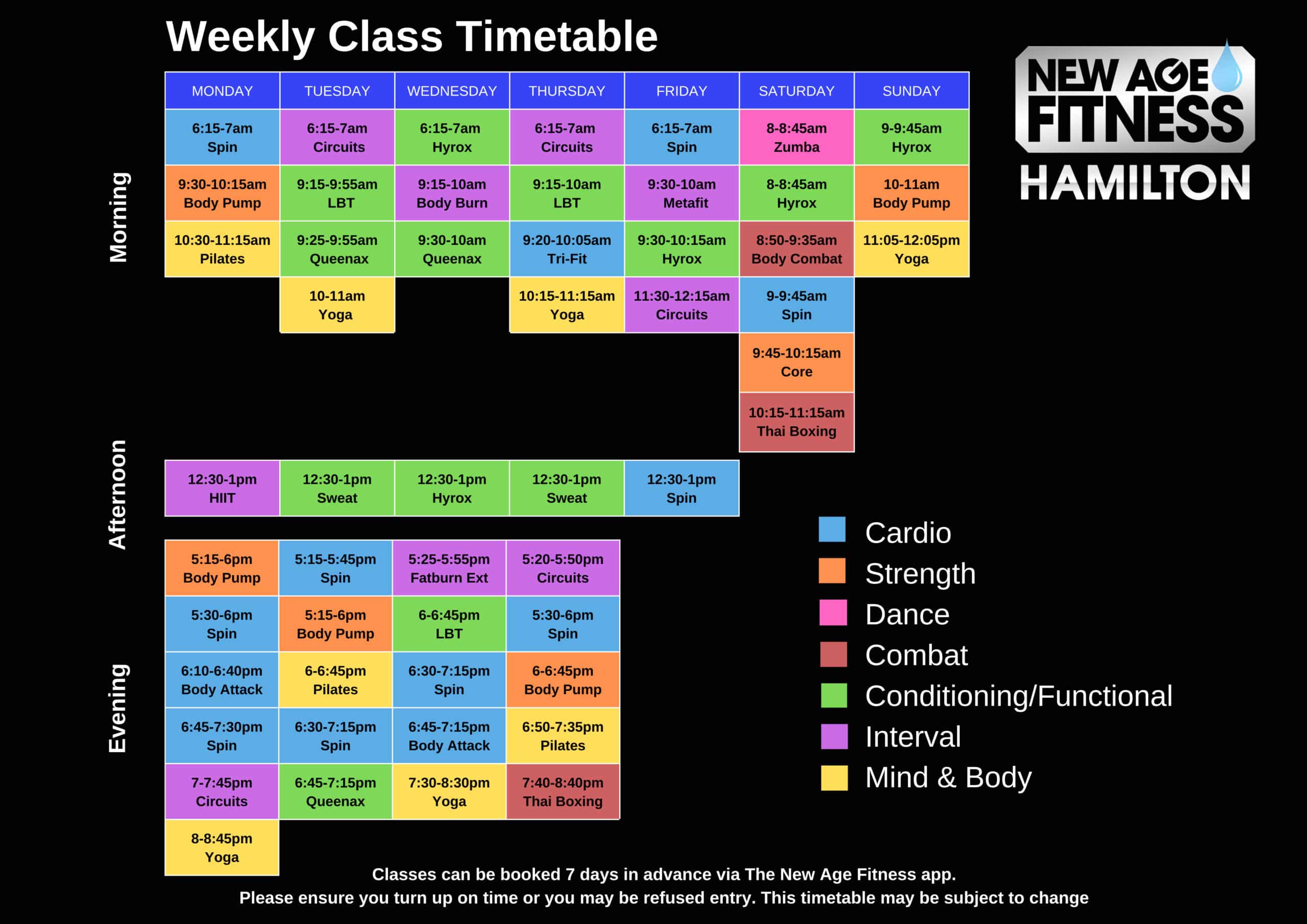 New Age Fitness - Hamilton Timetable New Age Fitness Hamilton Timetable Apr
